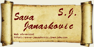 Sava Janašković vizit kartica